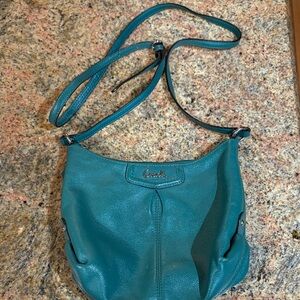 Coach Turquoise Leather Crossbody Bag